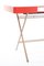 Cosimo Desk with Red Glossy Lacquered Top by Marco Zanuso Jr. for Adentro, Image 7