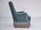 Danish Armchair in Original Upholstery & Light Blue Velour, 1960s, Image 7