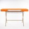 Cosimo Desk with Orange Glossy Lacquered Top by Marco Zanuso Jr. for Adentro 2
