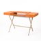 Cosimo Desk with Orange Glossy Lacquered Top by Marco Zanuso Jr. for Adentro 1