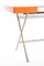 Cosimo Desk with Orange Glossy Lacquered Top by Marco Zanuso Jr. for Adentro 7