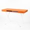 Cosimo Desk with Orange Glossy Lacquered Top by Marco Zanuso Jr. for Adentro, Image 1