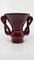 French Ears Vase in Red Enamelled Ceramic by Jean Austruy, 1950s 1