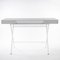Cosimo Desk with Grey Glossy Lacquered Top and White Lacquered Frame by Marco Zanuso Jr. for Adentro, Image 2