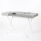 Cosimo Desk with Grey Glossy Lacquered Top and White Lacquered Frame by Marco Zanuso Jr. for Adentro 3