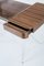 Cosimo Desk with Walnut Veneer and Glass Top by Marco Zanuso Jr. for Adentro 7