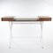 Cosimo Desk with Walnut Veneer and Glass Top by Marco Zanuso Jr. for Adentro 2