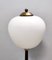 Vintage Opaline Glass and Brass Floor Lamp with Marble Base, 1950s 4