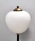 Vintage Opaline Glass and Brass Floor Lamp with Marble Base, 1950s, Image 4