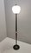 Vintage Opaline Glass and Brass Floor Lamp with Marble Base, 1950s 2