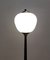 Vintage Opaline Glass and Brass Floor Lamp with Marble Base, 1950s, Image 5