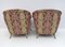Art Deco Style French Brass and Fabric Armchairs, 1950s, Set of 2 6