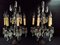 Large Antique Girandole Table Lamps with Crystals, France, Set of 2 13