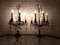 Grandes Lampes de Bureau Girandole Antiques avec Cristaux, France, Set de 2 4