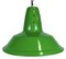 Lámpara colgante de fábrica italiana industrial verde, años 70, Imagen 1