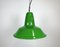 Industrial Italian Green Factory Hanging Lamp, 1970s 2