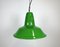 Lampe à Suspension d'Usine Industrielle Verte, Italie, 1970s 2