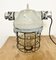 Industrial Bunker Ceiling Light with Iron Cage from Elektrosvit, 1970s, Image 11