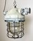 Industrial Bunker Ceiling Light with Iron Cage from Elektrosvit, 1970s, Image 7