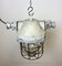 Industrial Bunker Ceiling Light with Iron Cage from Elektrosvit, 1970s, Image 8
