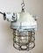 Industrial Bunker Ceiling Light with Iron Cage from Elektrosvit, 1970s, Image 5