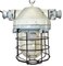 Industrial Bunker Ceiling Light with Iron Cage from Elektrosvit, 1970s, Image 1