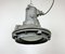Lámpara colgante industrial de aluminio fundido en gris, años 60, Imagen 9