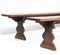 Large French Provincial Oak Farm Table with Two Matching Benches, 1900s, Set of 3 10