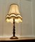 Lámpara de mesa de roble torneado, años 20, Imagen 3
