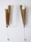 Mid-Century Modern Brass Wall Lights, Germany, 1950s, Set of 2 3