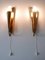 Mid-Century Moderne Wandlampen aus Messing, Deutschland, 1950er, 2er Set 6