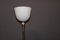 Große Art Deco Lampe aus vernickeltem Messing und Opalglas 7