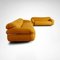 Canapés Sesann Bouclé Jaunes par Gianfranco Frattini pour Cassina, 1970s, Set de 2 1