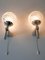 Mid-Century Modern Textured Glass Wall Lamps, 1970s, Set of 2, Image 5