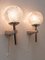 Mid-Century Modern Textured Glass Wall Lamps, 1970s, Set of 2 8