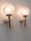 Mid-Century Modern Textured Glass Wall Lamps, 1970s, Set of 2 2