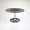 Space Age Tulip Glass and Metal Dining Table attributed to Chromcraft, USA, 1970s 5