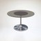 Space Age Tulip Glass and Metal Dining Table attributed to Chromcraft, USA, 1970s 2