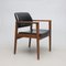 Vintage Leatherette & Oak Side Chair, Sweden, 1960s 5