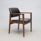 Vintage Leatherette & Oak Side Chair, Sweden, 1960s, Image 5