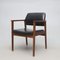 Vintage Leatherette & Oak Side Chair, Sweden, 1960s 1