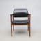 Vintage Leatherette & Oak Side Chair, Sweden, 1960s 4