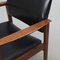 Vintage Leatherette & Oak Side Chair, Sweden, 1960s 3