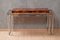 Chrome and Wood Console Table from Aldo Tura, 1970s 12
