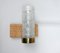 Lámparas de pared de cristal de hielo, ratán y latón de Doria Leuchten, años 60. Juego de 2, Imagen 4