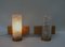 Lampade da parete in vetro ghiacciato, vimini e ottone di Doria Leuchten, anni '60, set di 2, Immagine 7