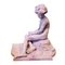 Artista della scuola spagnola, scultura realistica di un giovane seduto, anni '80, bronzo, Immagine 1