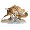 Spanish Artist, Sculpture of Deer Hunted by Tiger, 1980s, Porcelain 4