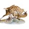 Artista español, Escultura de ciervo cazado por tigre, años 80, Porcelana, Imagen 5