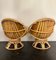 Mid-Century Bamboo Papasan Swivel Chairs, 1968, Set of 2 3